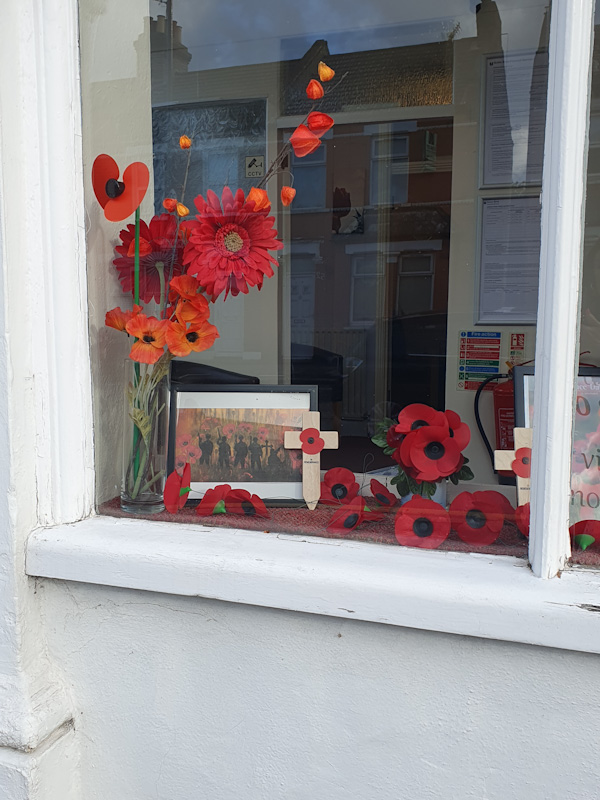 Remembrance window display